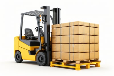 forklift with LTL load