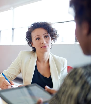 HR person interviewing candidate freight budget